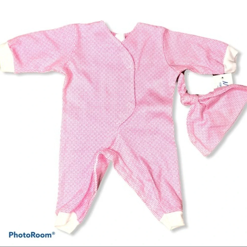 New 6-8 Pounds‎ Newborn Romper Outfit 2Pc Infant Baby Girl Babies Infants Girls